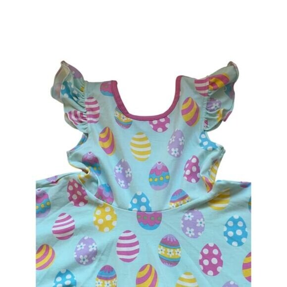 Eleanor Rose Paulina Dress Girls Size 3 - 4 Easter Knit Ruffle Sleeve - Picture 3 of 9